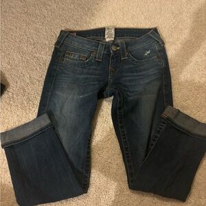 True religion Women's Blue capri Jeans
